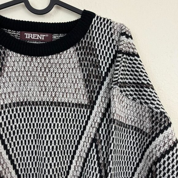 vintage 80s retro indie skate light weight knit sweater - Picture 4 of 8